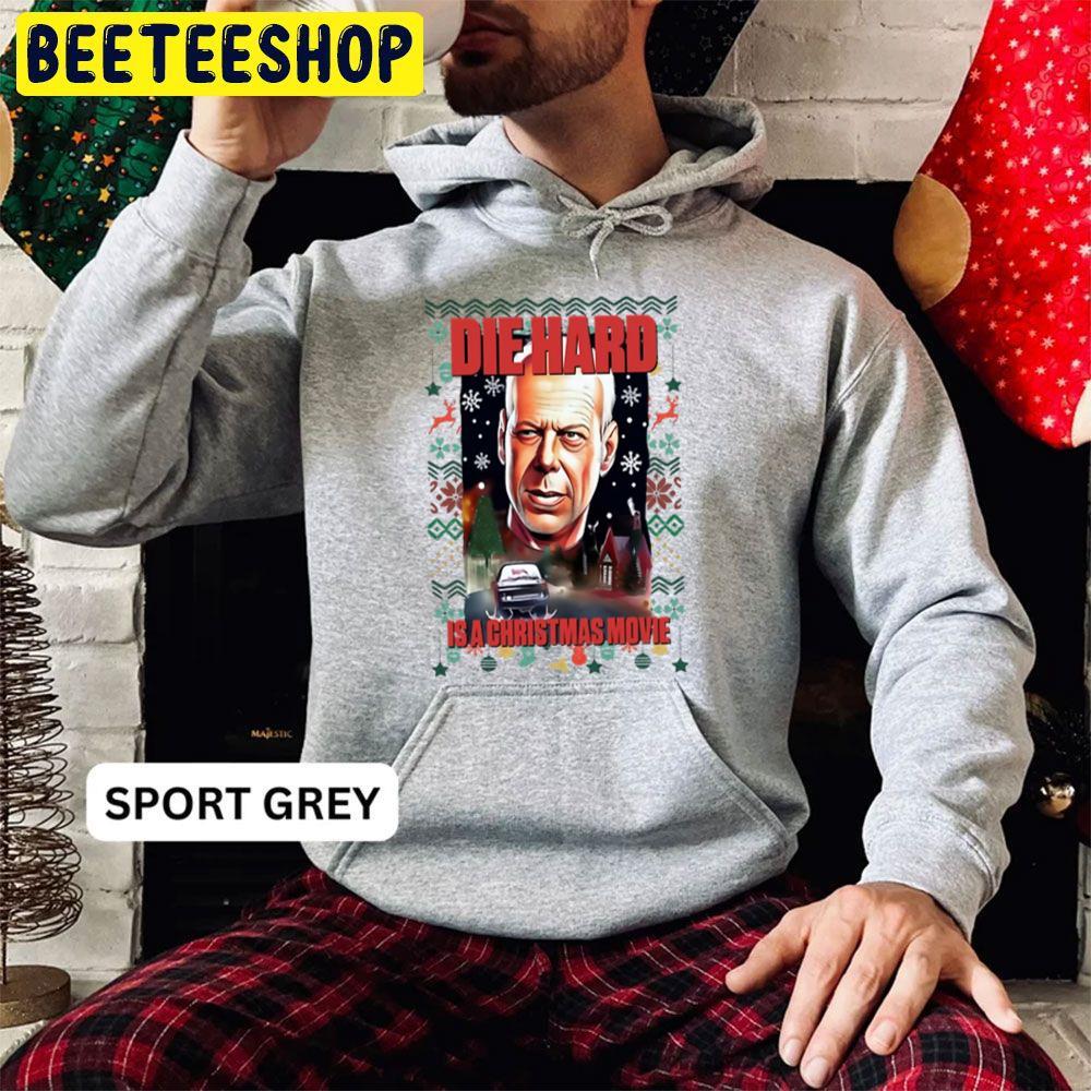 Ugly Christmas Die Hard Beeteeshop Trending Unisex Hoodie Ugly Christmas Die Hard Beeteeshop Trending Unisex Hoodie