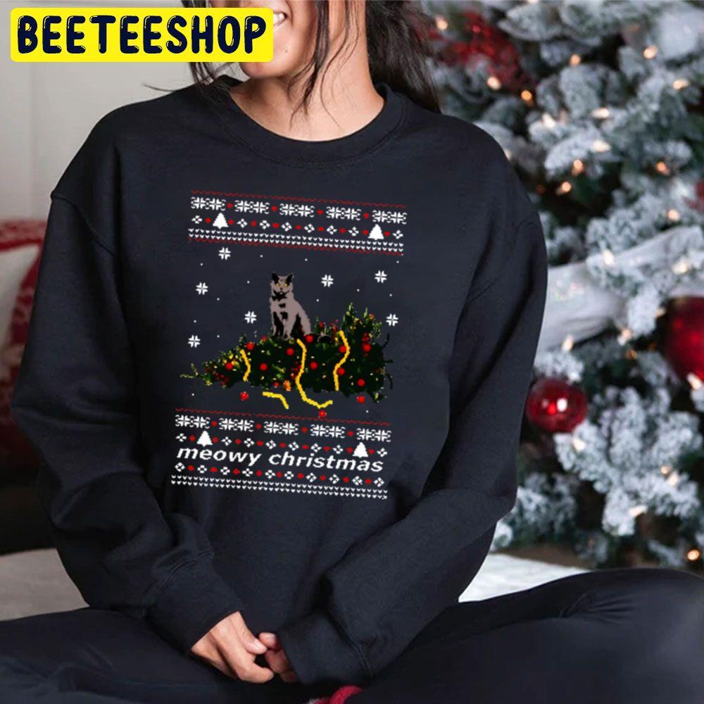 Ugly Christmas Tree Knocked Down By A Cat Beeteeshop Trending Unisex Sweatshirt Ugly Christmas Tree Knocked Down By A Cat Beeteeshop Trending Unisex Sweatshirt