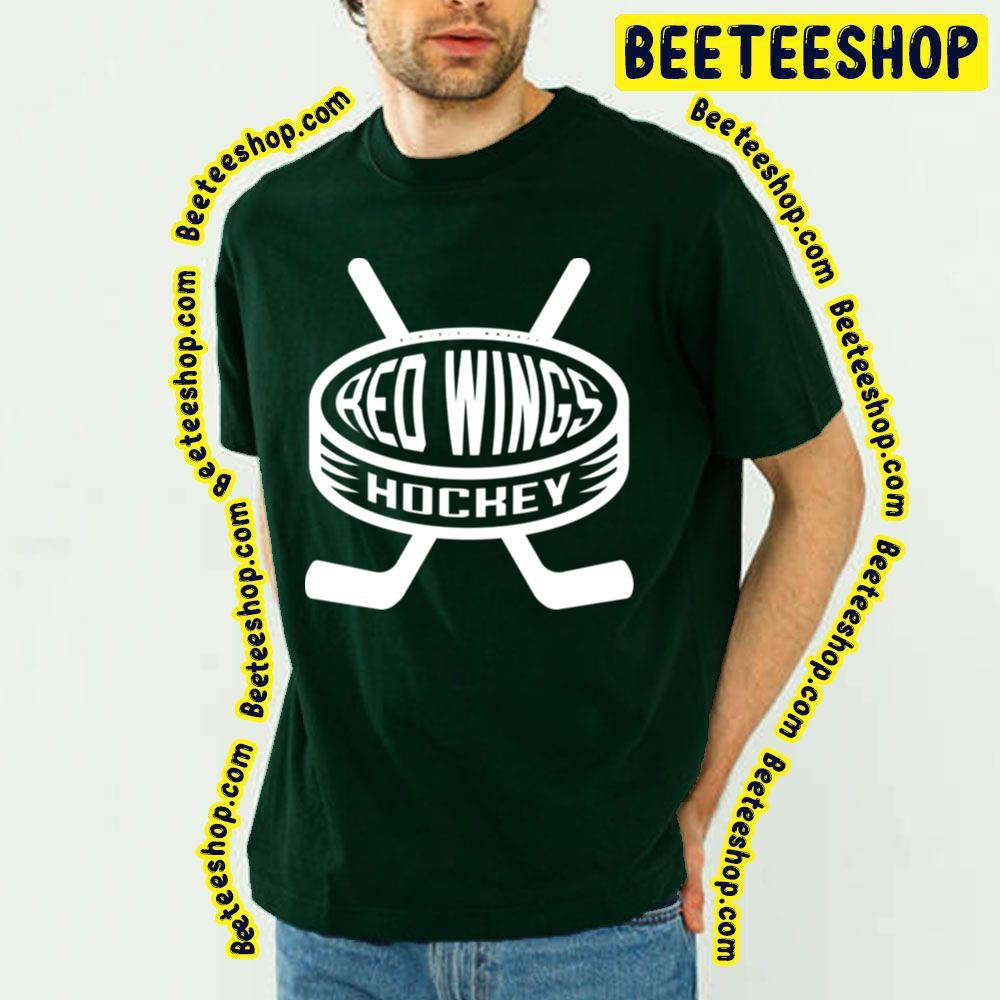 Vintage Hockey Puck Style White Detroit Red Wings Unisex T-Shirt Vintage Hockey Puck Style White Detroit Red Wings Unisex T-Shirt