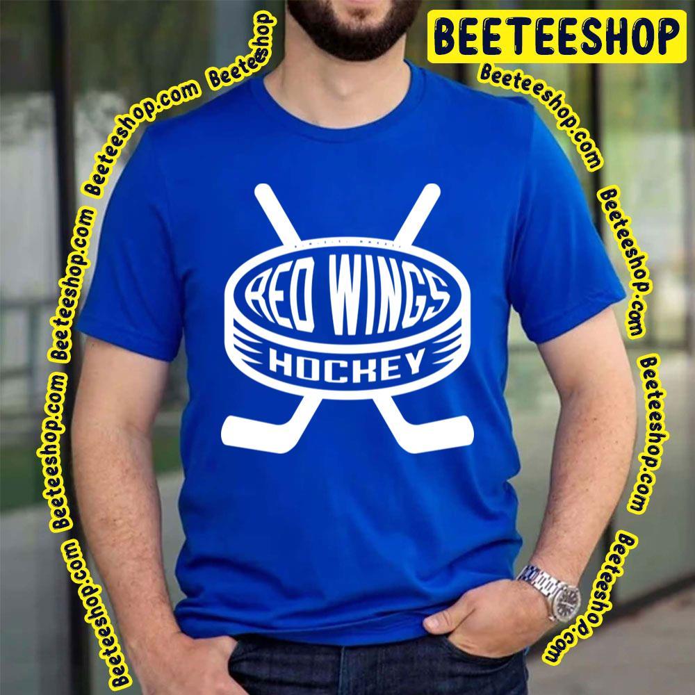 Vintage Hockey Puck Style White Detroit Red Wings Unisex T-Shirt Vintage Hockey Puck Style White Detroit Red Wings Unisex T-Shirt