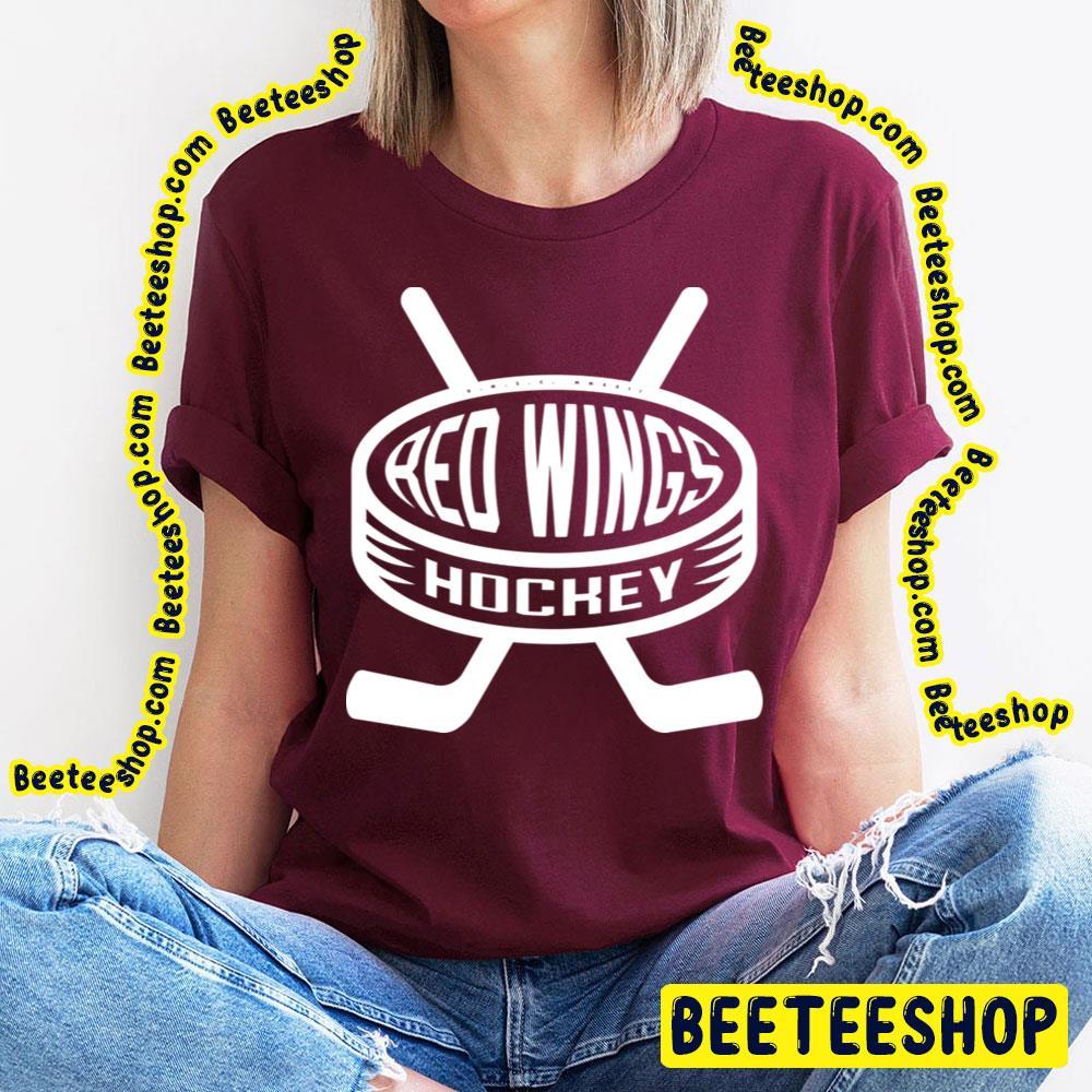 Vintage Hockey Puck Style White Detroit Red Wings Unisex T-Shirt Vintage Hockey Puck Style White Detroit Red Wings Unisex T-Shirt