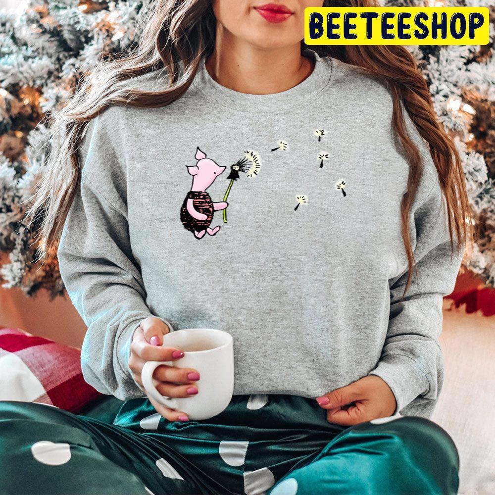 Vintage Piglet With Dandelions Winnie The Pooh A Very Merry Pooh Year Beeteeshop Trending Unisex Hoodie Vintage Piglet With Dandelions Winnie The Pooh A Very Merry Pooh Year Beeteeshop Trending Unisex Hoodie