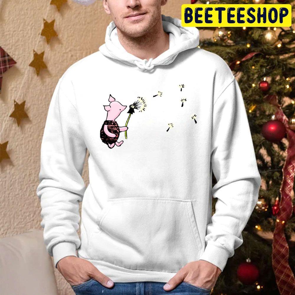 Vintage Piglet With Dandelions Winnie The Pooh A Very Merry Pooh Year Beeteeshop Trending Unisex Hoodie Vintage Piglet With Dandelions Winnie The Pooh A Very Merry Pooh Year Beeteeshop Trending Unisex Hoodie