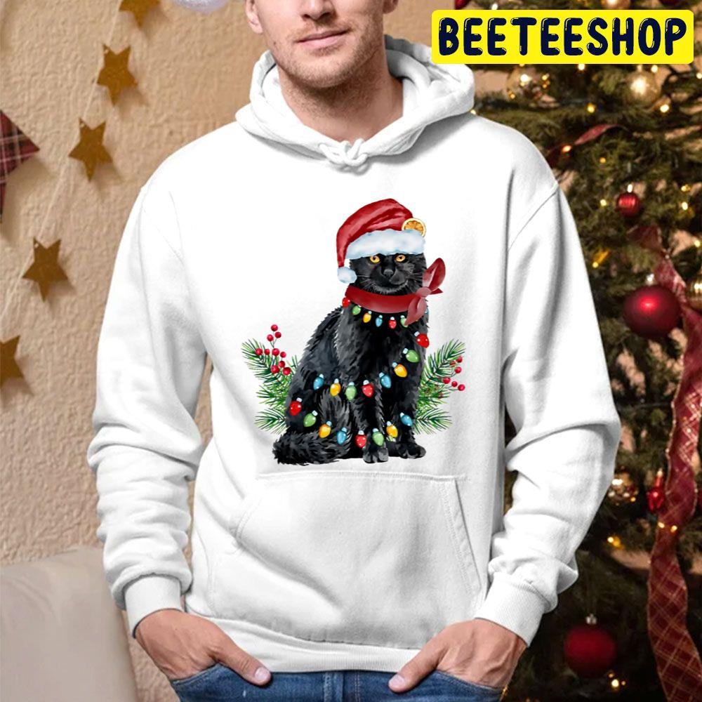 Watercolor Black Cat What Christmas Tree Beeteeshop Trending Unisex Hoodie Watercolor Black Cat What Christmas Tree Beeteeshop Trending Unisex Hoodie