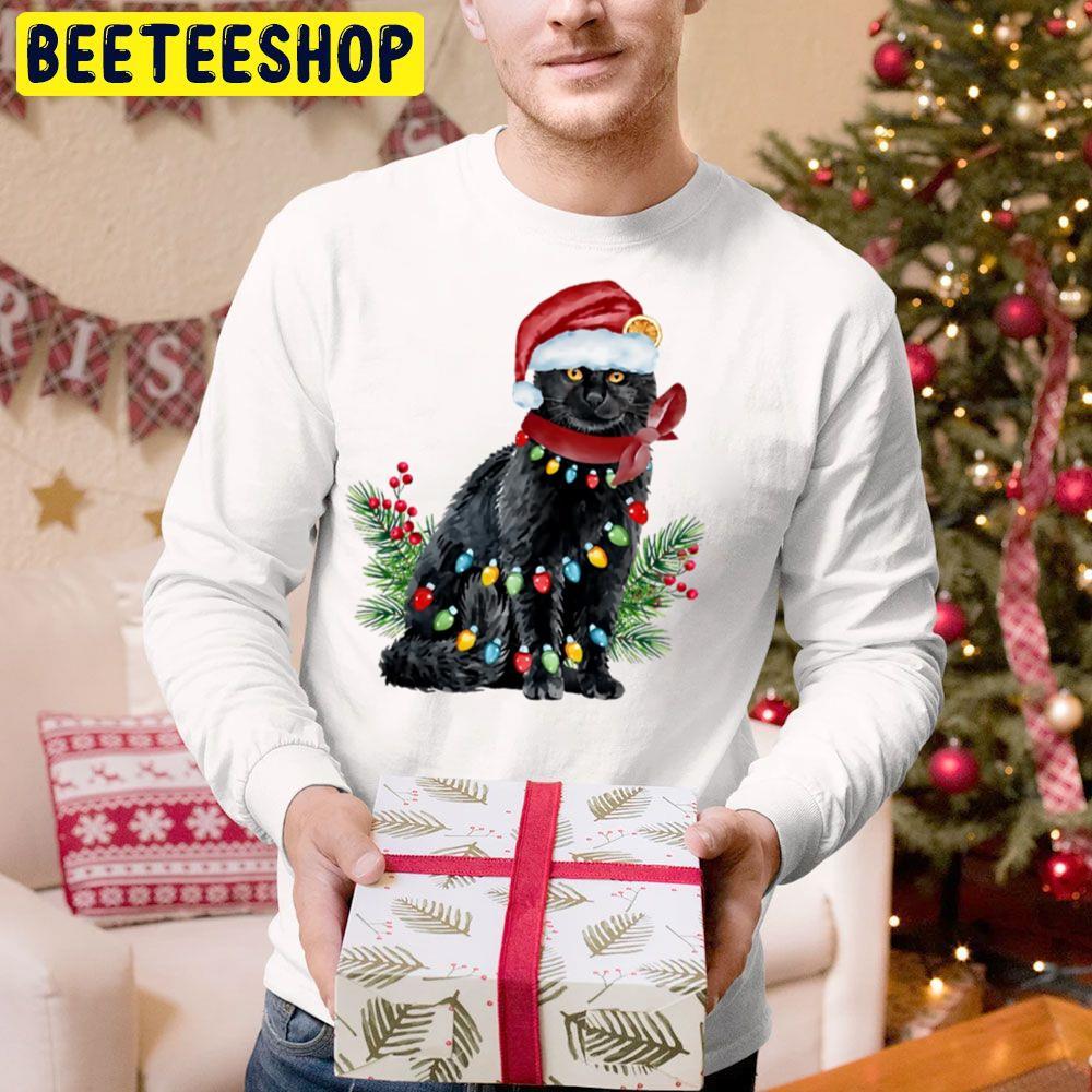 Watercolor Black Cat What Christmas Tree Beeteeshop Trending Unisex Hoodie Watercolor Black Cat What Christmas Tree Beeteeshop Trending Unisex Hoodie