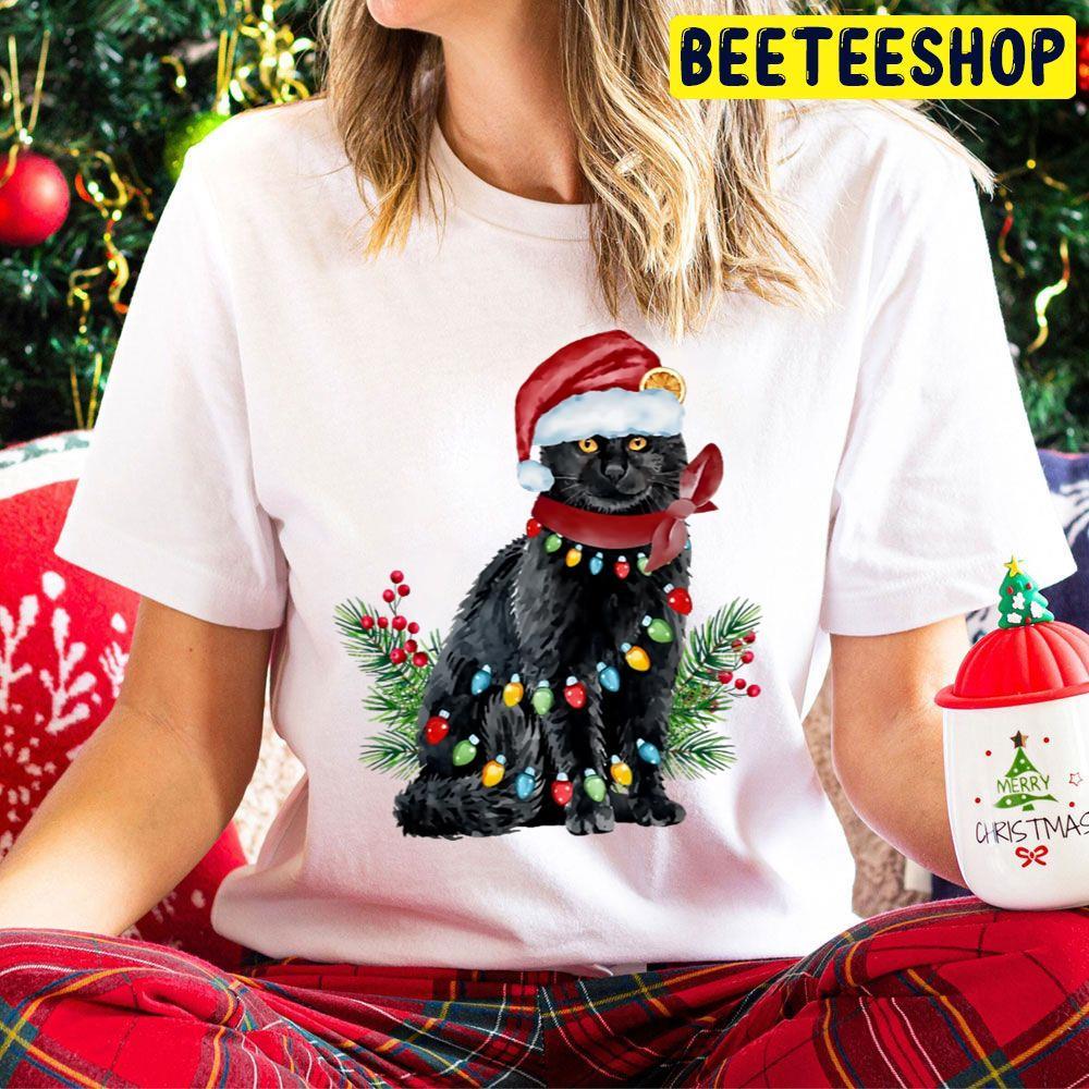 Watercolor Black Cat What Christmas Tree Beeteeshop Trending Unisex Hoodie Watercolor Black Cat What Christmas Tree Beeteeshop Trending Unisex Hoodie