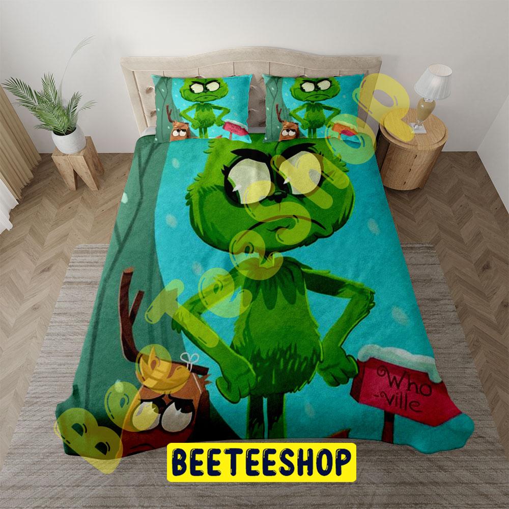 Who Ville Grinch And Max Trending Bedding Set Who Ville Grinch And Max Trending Bedding Set