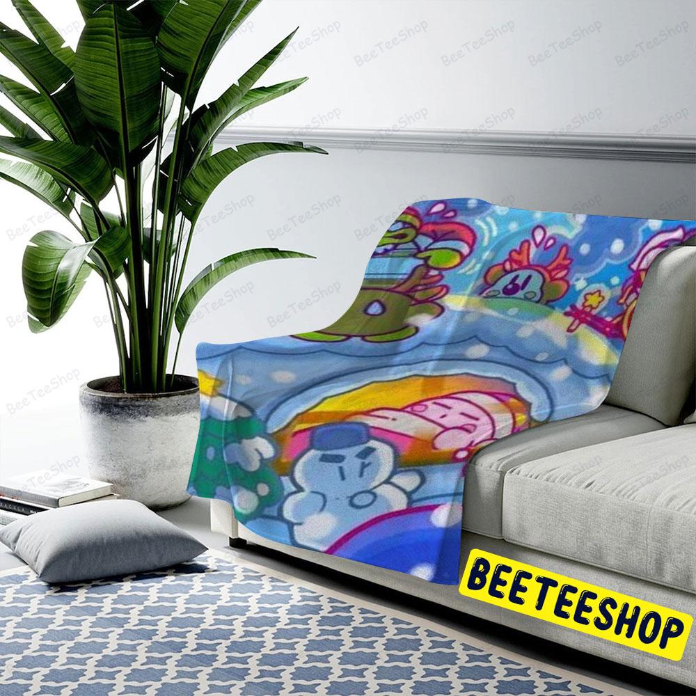 Art Kirby Christmas 3 Trending US Cozy Blanket Art Kirby Christmas 3 Trending US Cozy Blanket