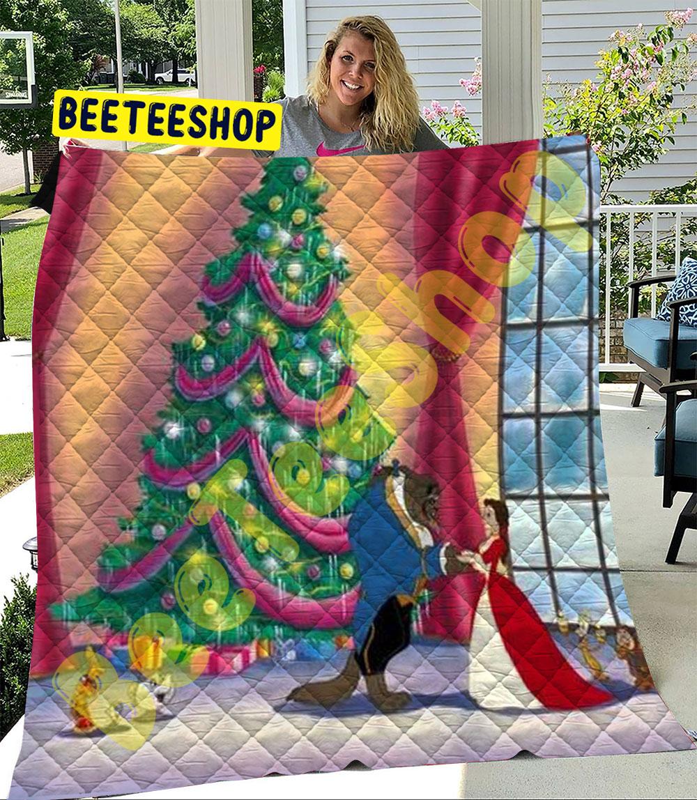 Beauty And The Beast The Enchanted Christmas 2 Trending Quilt Beauty And The Beast The Enchanted Christmas 2 Trending Quilt