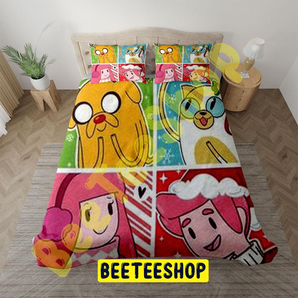 Cute Adventure Time Christmas 3 Trending Bedding Set Cute Adventure Time Christmas 3 Trending Bedding Set