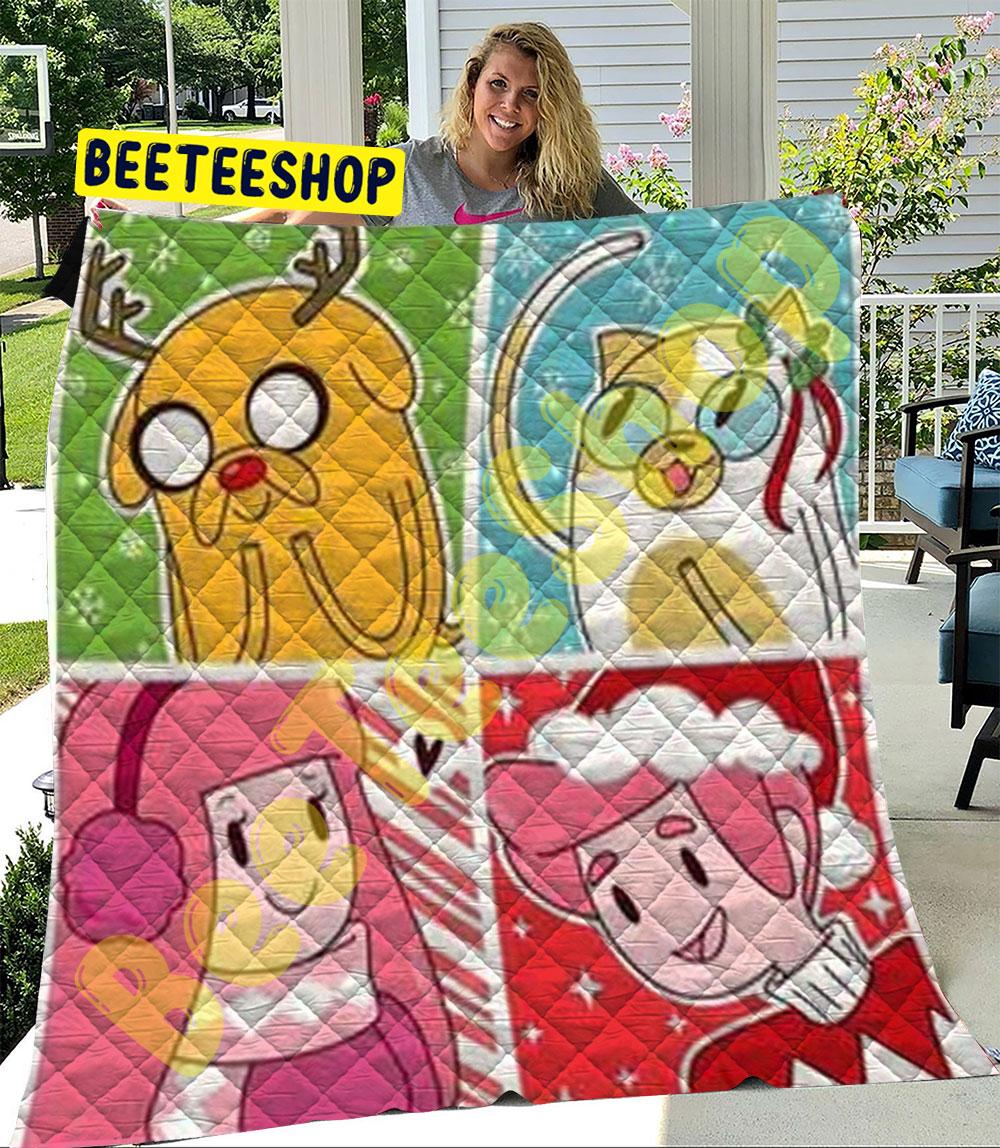 Cute Adventure Time Christmas 3 Trending Quilt Cute Adventure Time Christmas 3 Trending Quilt