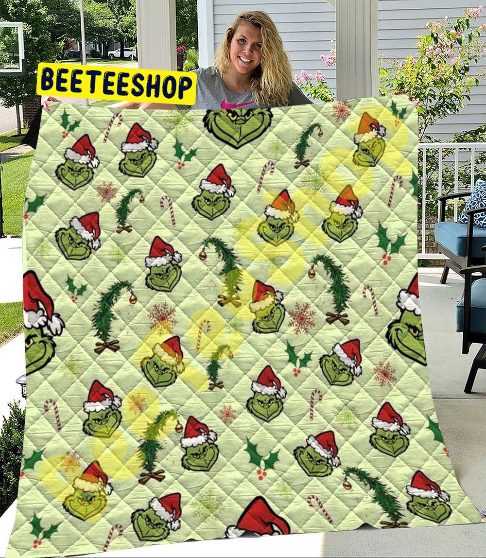 Cute Christmas Tree With Grinch Trending Quilt Cute Christmas Tree With Grinch Trending Quilt