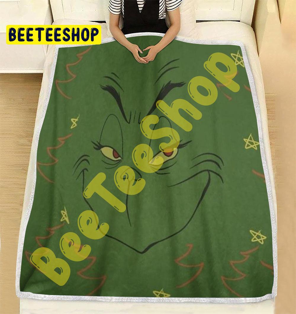 Funny Face Of Grinch Trending Blanket Funny Face Of Grinch Trending Blanket