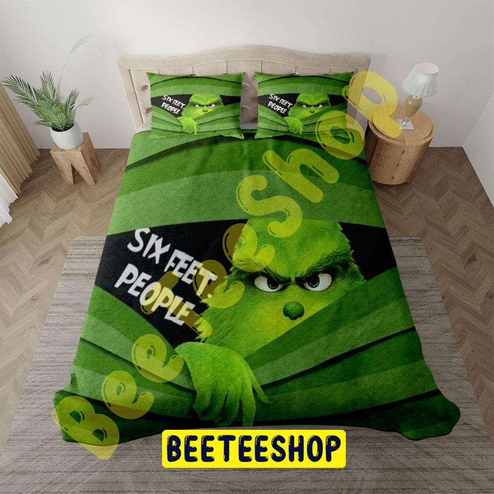 Six Feet People Grinch Trending Bedding Set Six Feet People Grinch Trending Bedding Set