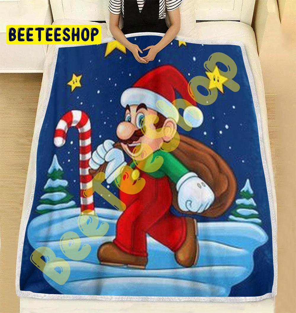 Super Mario Christmas 01 Trending Blanket Super Mario Christmas 01 Trending Blanket