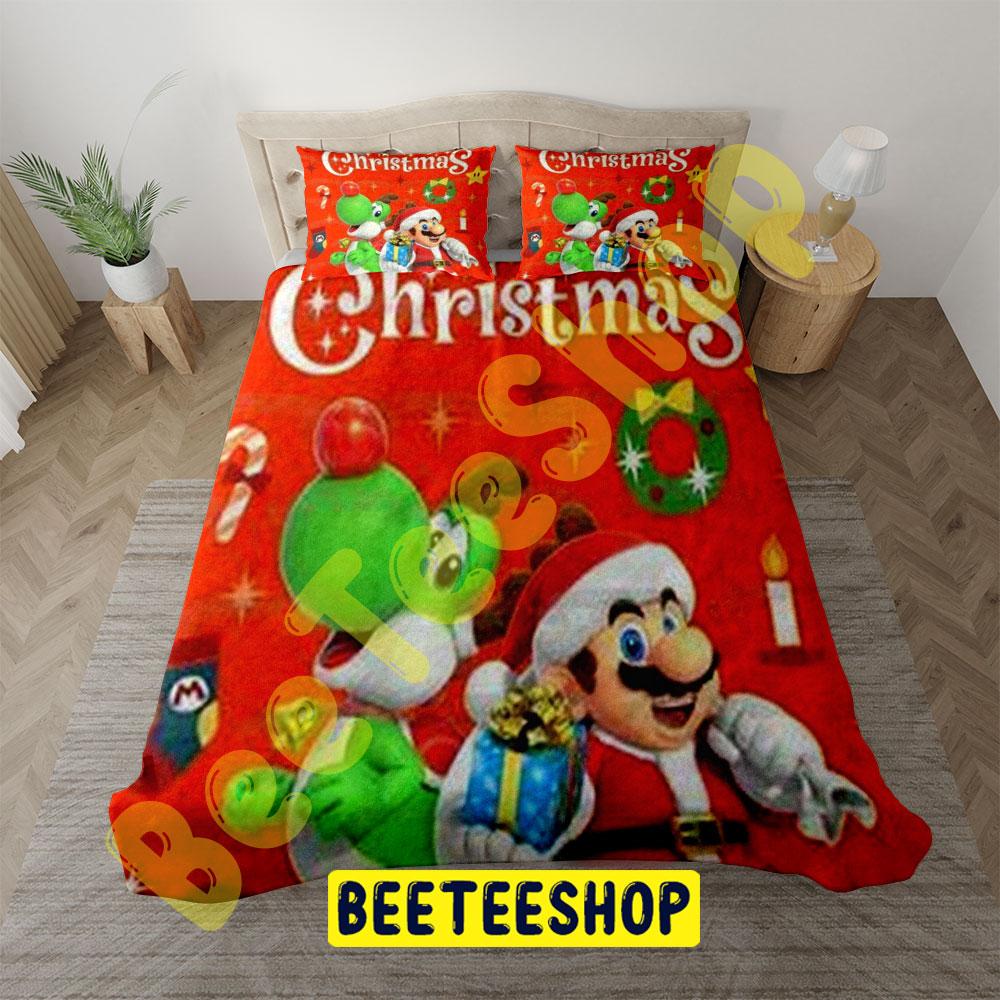 Super Mario Christmas 03 Trending Bedding Set Super Mario Christmas 03 Trending Bedding Set