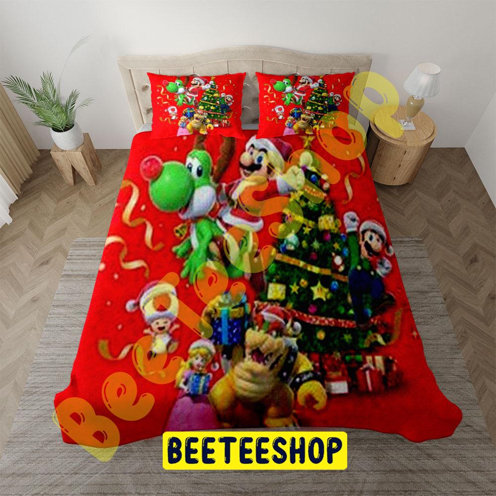 Super Mario Christmas 09 Trending Bedding Set Super Mario Christmas 09 Trending Bedding Set