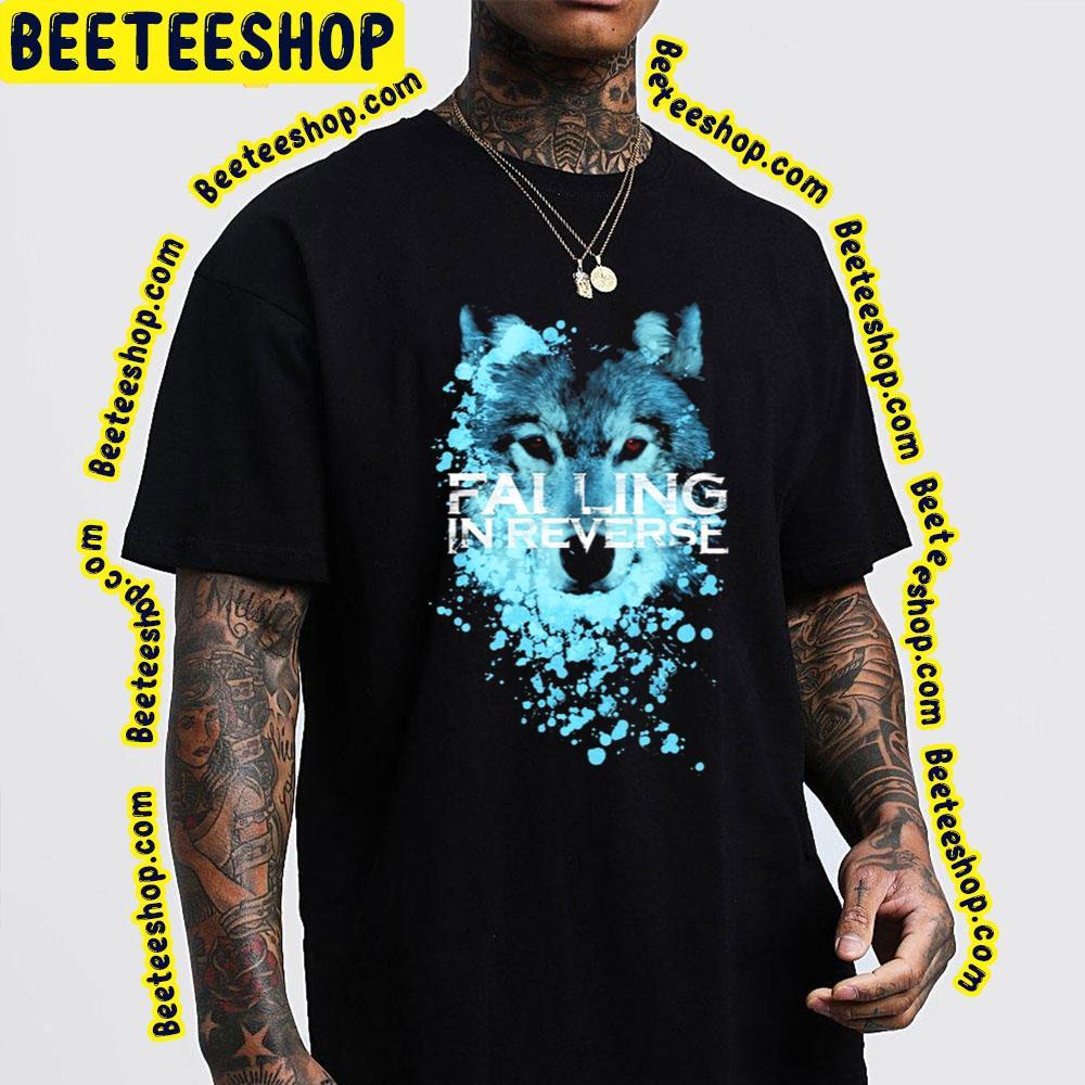 Blue Wolf Falling In Reverse Unisex T-Shirt Blue Wolf Falling In Reverse Unisex T-Shirt