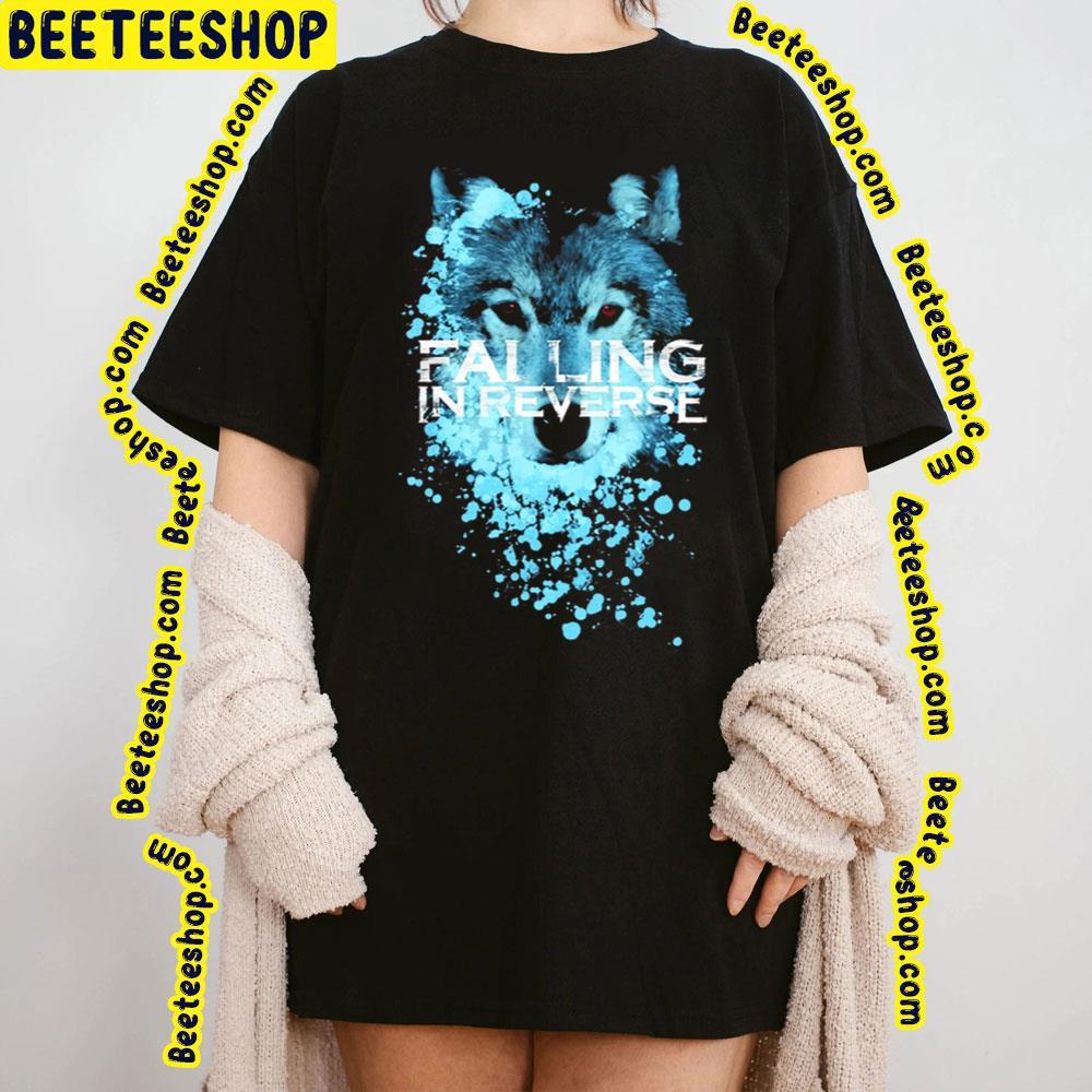 Blue Wolf Falling In Reverse Unisex T-Shirt Blue Wolf Falling In Reverse Unisex T-Shirt