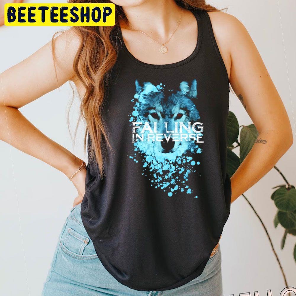 Blue Wolf Falling In Reverse Unisex T-Shirt Blue Wolf Falling In Reverse Unisex T-Shirt