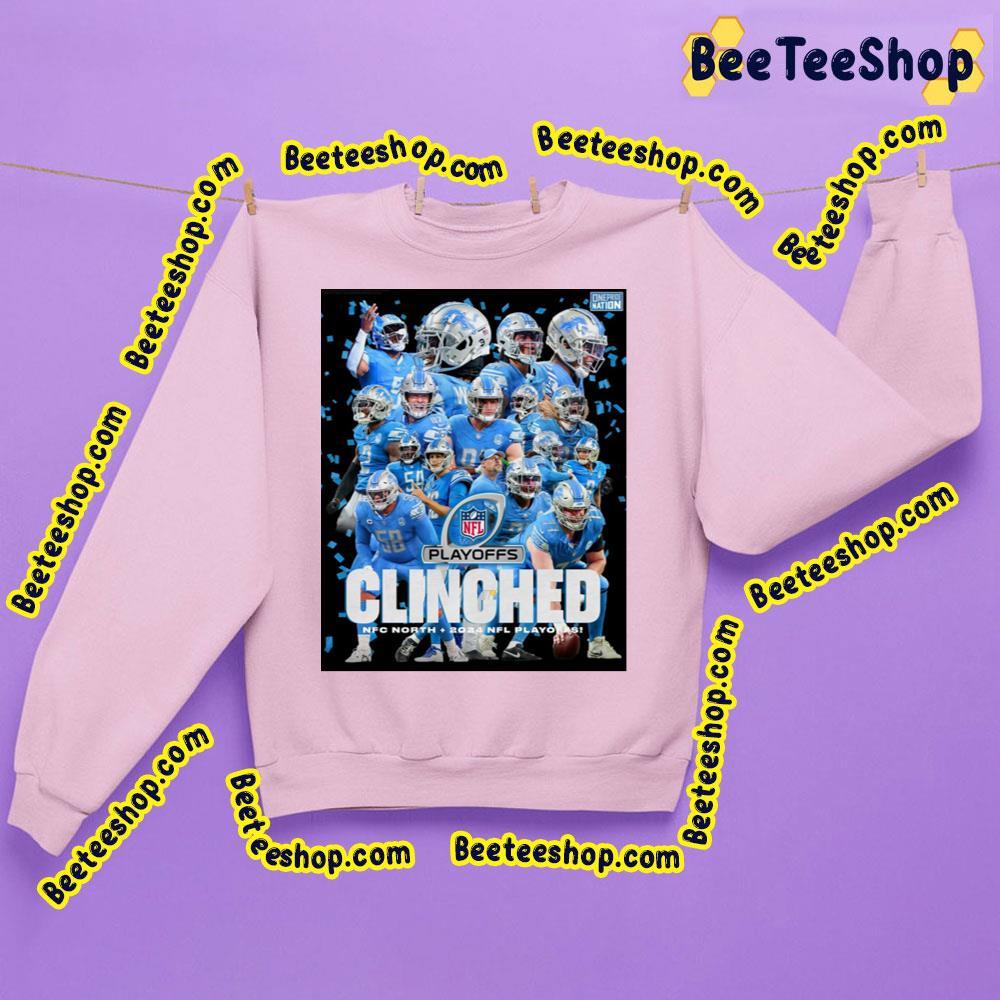 Playoff Clinched Nfc North 2024 Nfl Detroit Lions Football Trending Unisex T-Shirt Playoff Clinched Nfc North 2024 Nfl Detroit Lions Football Trending Unisex T-Shirt