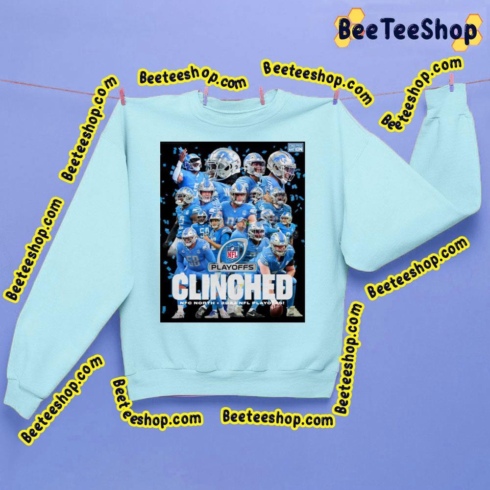 Playoff Clinched Nfc North 2024 Nfl Detroit Lions Football Trending Unisex T-Shirt Playoff Clinched Nfc North 2024 Nfl Detroit Lions Football Trending Unisex T-Shirt