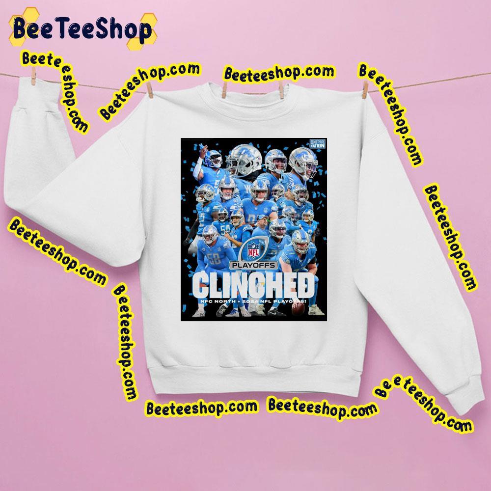 Playoff Clinched Nfc North 2024 Nfl Detroit Lions Football Trending Unisex T-Shirt Playoff Clinched Nfc North 2024 Nfl Detroit Lions Football Trending Unisex T-Shirt