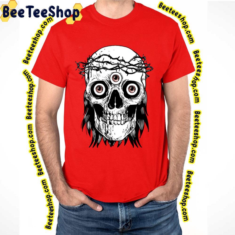 White Skull 3×3 Eyes Beeteeshop Trending Unisex T-Shirt White Skull 3×3 Eyes Beeteeshop Trending Unisex T-Shirt