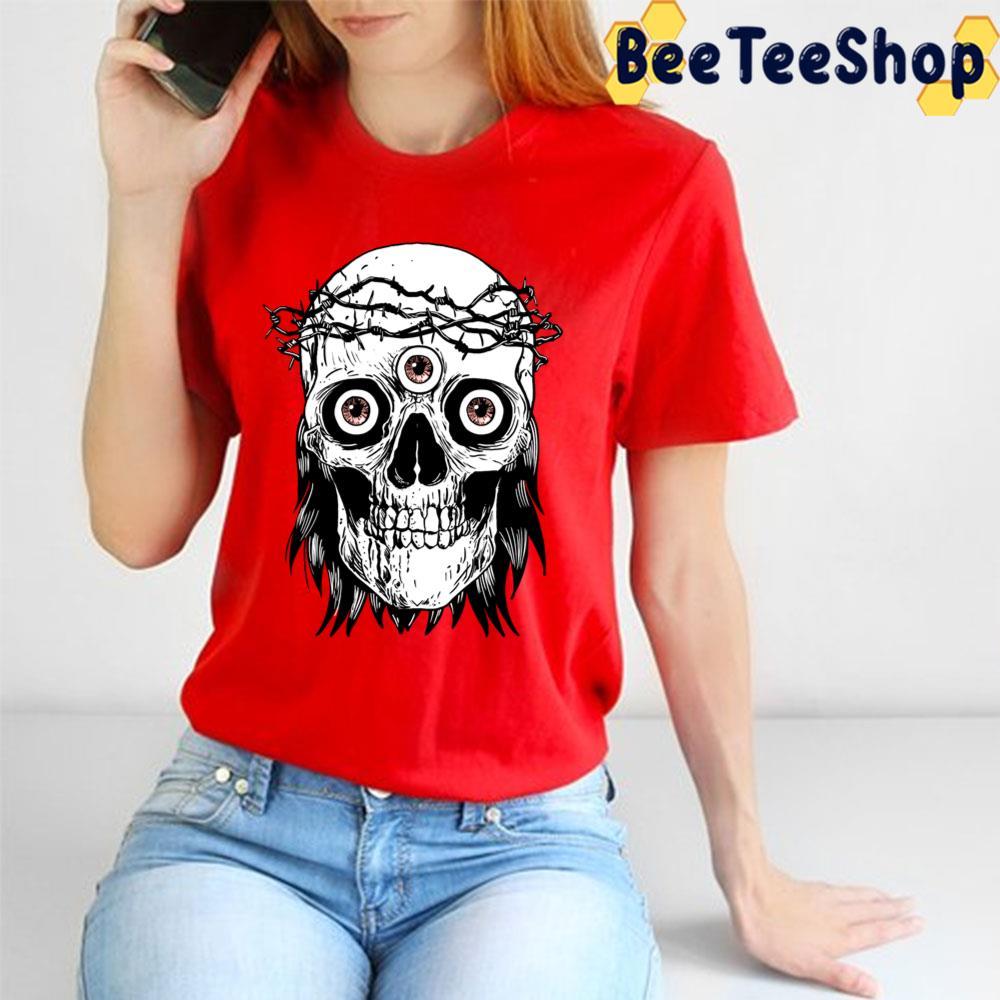 White Skull 3×3 Eyes Beeteeshop Trending Unisex T-Shirt White Skull 3×3 Eyes Beeteeshop Trending Unisex T-Shirt