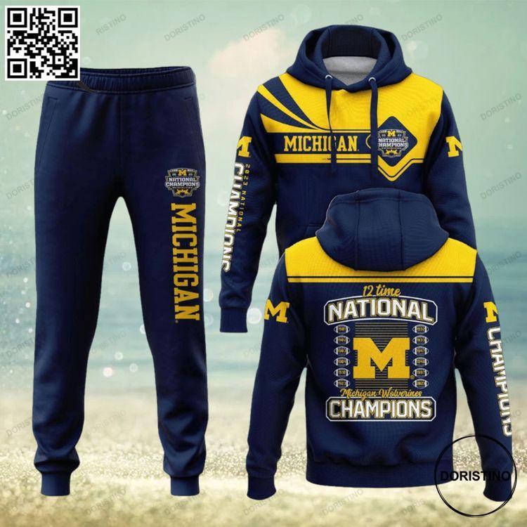 National Champions Michigan Wolverines College Football Playoff 3D Hoodie National Champions Michigan Wolverines College Football Playoff 3D Hoodie