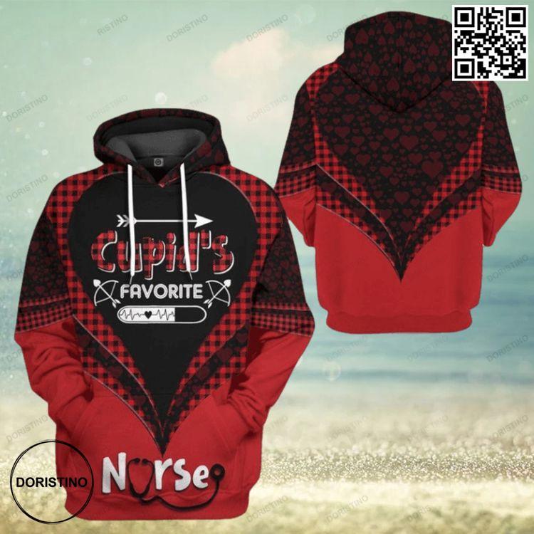 3d Cupids Favorite Nurse Valentine Limited Edition 3D Hoodie 3d Cupids Favorite Nurse Valentine Limited Edition 3D Hoodie