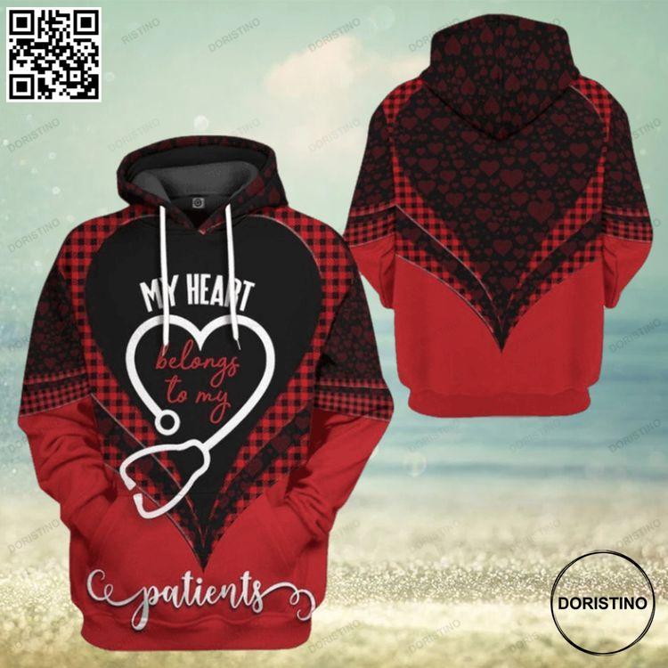 3d My Heart Belongs To My Patients Nurse Valentine Apparel Awesome 3D Hoodie 3d My Heart Belongs To My Patients Nurse Valentine Apparel Awesome 3D Hoodie