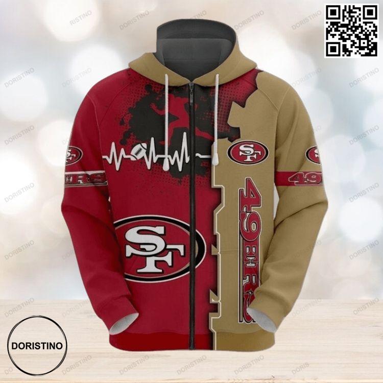 3d Printed San Francisco 49ers Luxury Graphic Heart Awesome 3D Hoodie 3d Printed San Francisco 49ers Luxury Graphic Heart Awesome 3D Hoodie