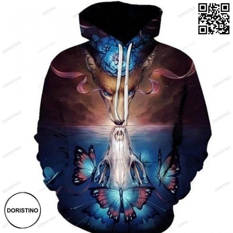 3d Pullover Dragon Fox Reflection Awesome 3D Hoodie 3d Pullover Dragon Fox Reflection Awesome 3D Hoodie