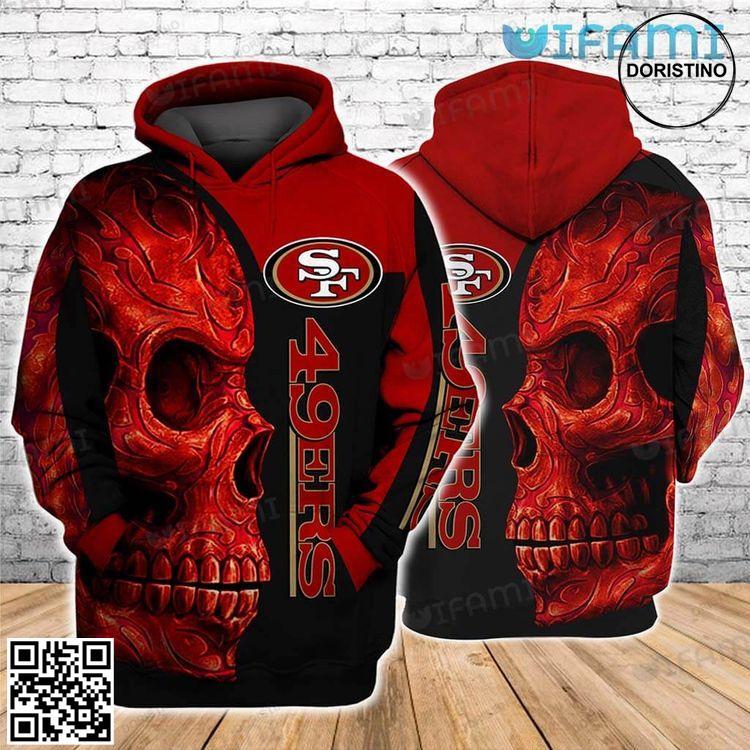 49ers Red Skull San Francisco 49ers Gift All Over Print Hoodie 49ers Red Skull San Francisco 49ers Gift All Over Print Hoodie