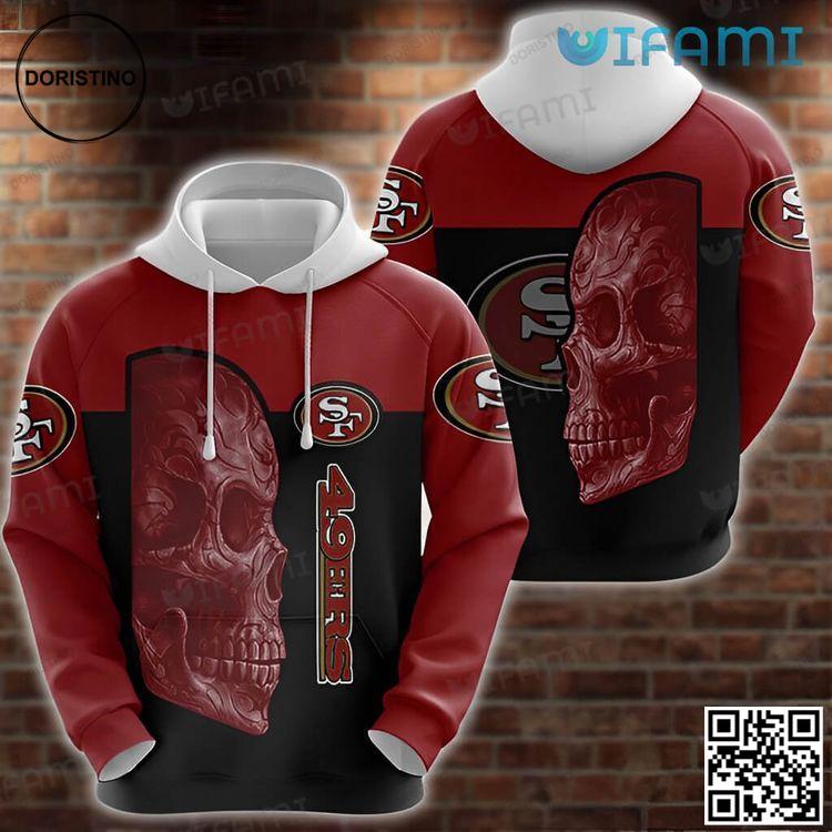 49ers Skull Calavera Skull San Francisco 49ers Gift All Over Print Hoodie 49ers Skull Calavera Skull San Francisco 49ers Gift All Over Print Hoodie