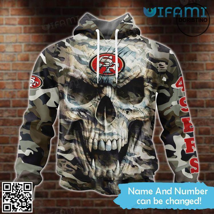 49ers Skull Camo Pattern San Francisco 49ers Gift 3D Hoodie 49ers Skull Camo Pattern San Francisco 49ers Gift 3D Hoodie