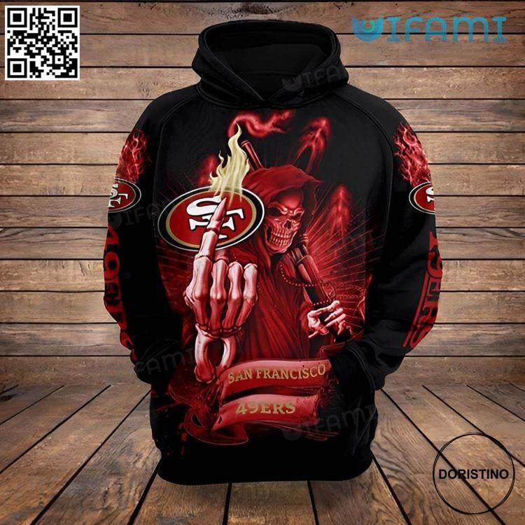 49ers Skull Death Fire Logo San Francisco 49ers Gift All Over Print Hoodie 49ers Skull Death Fire Logo San Francisco 49ers Gift All Over Print Hoodie