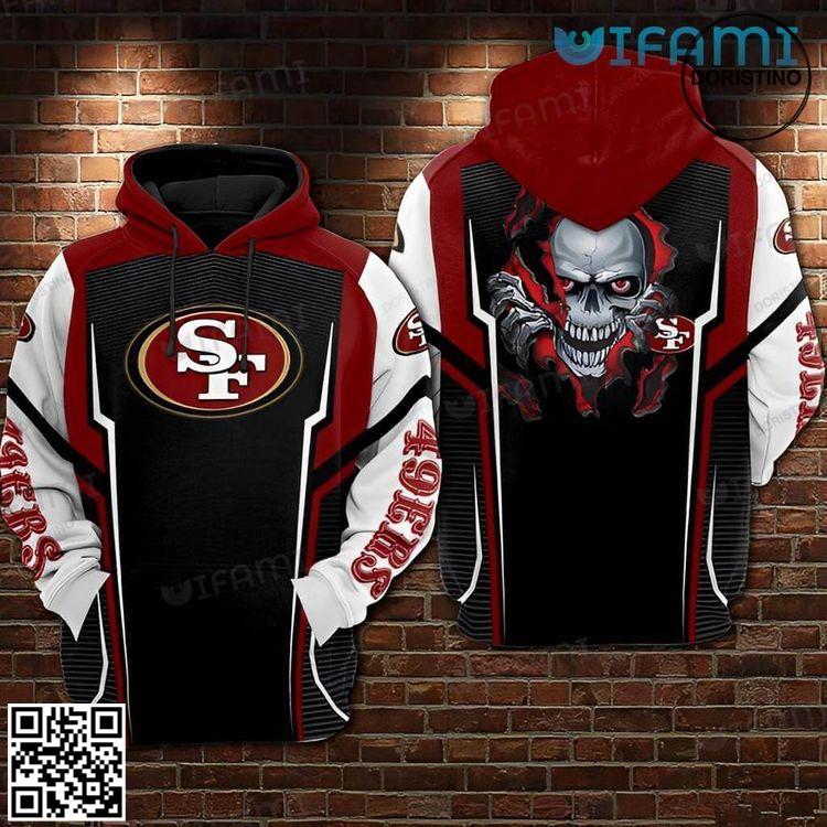 49ers Skull Tearing Out Back San Francisco 49ers Gift All Over Print Hoodie 49ers Skull Tearing Out Back San Francisco 49ers Gift All Over Print Hoodie