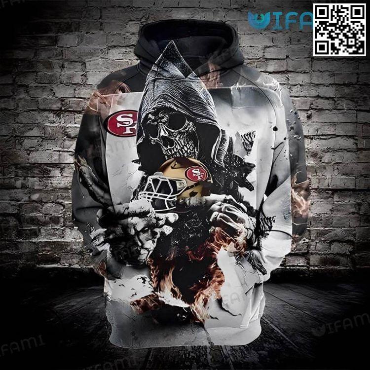 49ers Skull Tearing Out Football Helmet San Francisco 49ers Awesome 3D Hoodie 49ers Skull Tearing Out Football Helmet San Francisco 49ers Awesome 3D Hoodie