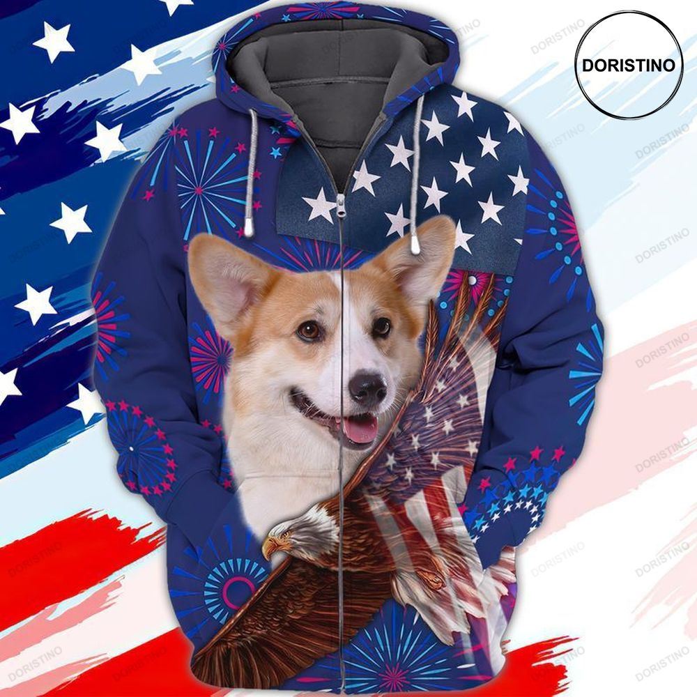 4th Of July Independence Day American Corgi Fireworks Dog Awesome 3D Hoodie 4th Of July Independence Day American Corgi Fireworks Dog Awesome 3D Hoodie