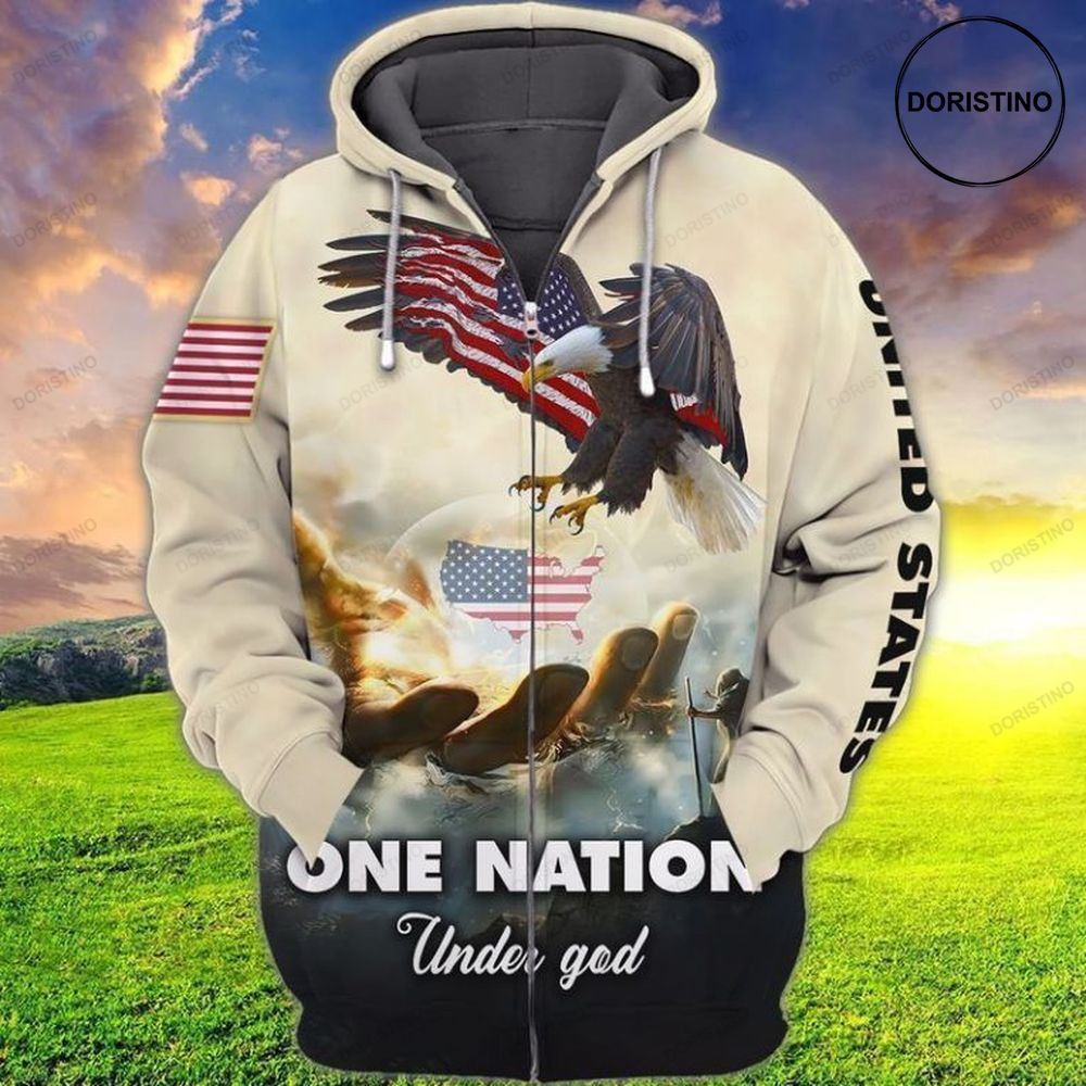 4th Of July Independence Day American Eagle One Nation Under God AOP Hoodie 4th Of July Independence Day American Eagle One Nation Under God AOP Hoodie