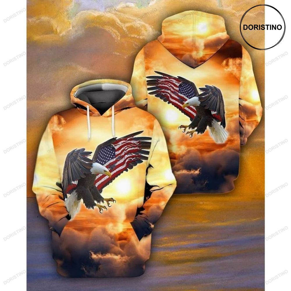 4th Of July Independence Day American Flag And Eagle God Bless Hoodie 4th Of July Independence Day American Flag And Eagle God Bless Hoodie