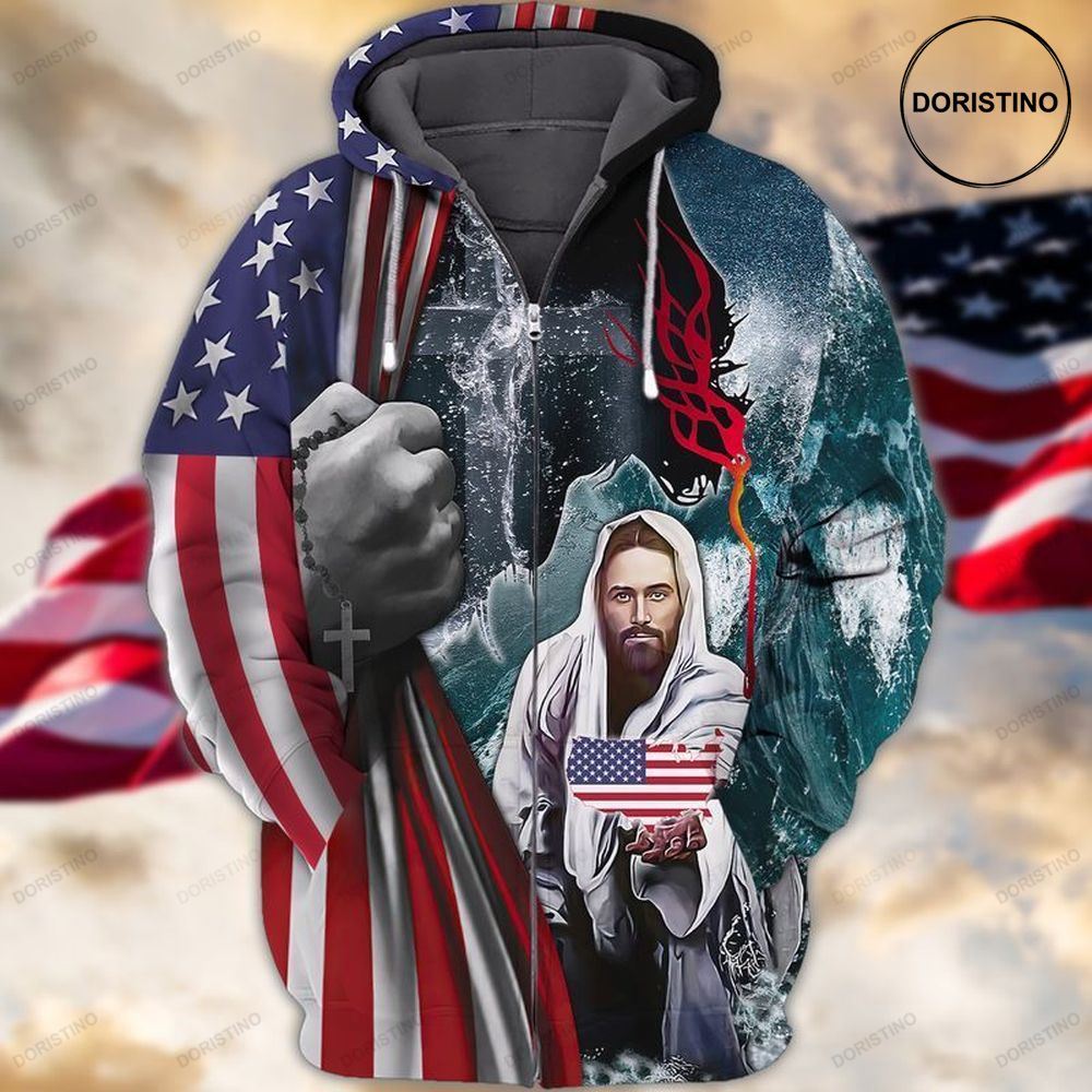 4th Of July Independence Day American Jesus Awesome 3D Hoodie 4th Of July Independence Day American Jesus Awesome 3D Hoodie