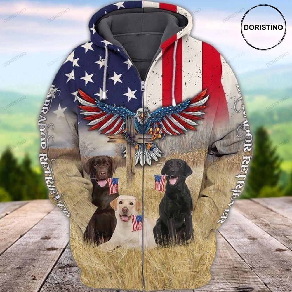 4th Of July Independence Day American Labradors Dog All Over Print Hoodie 4th Of July Independence Day American Labradors Dog All Over Print Hoodie