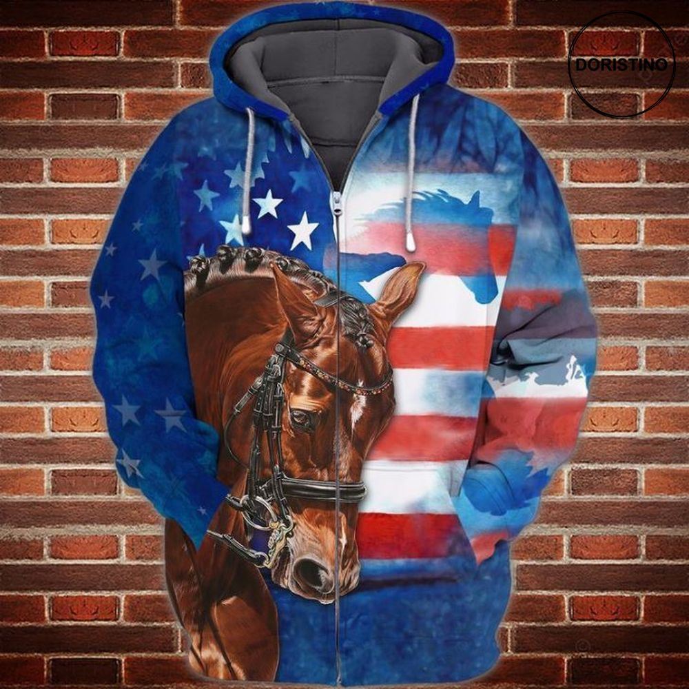 4th Of July Independence Day American Love Horse Awesome 3D Hoodie 4th Of July Independence Day American Love Horse Awesome 3D Hoodie