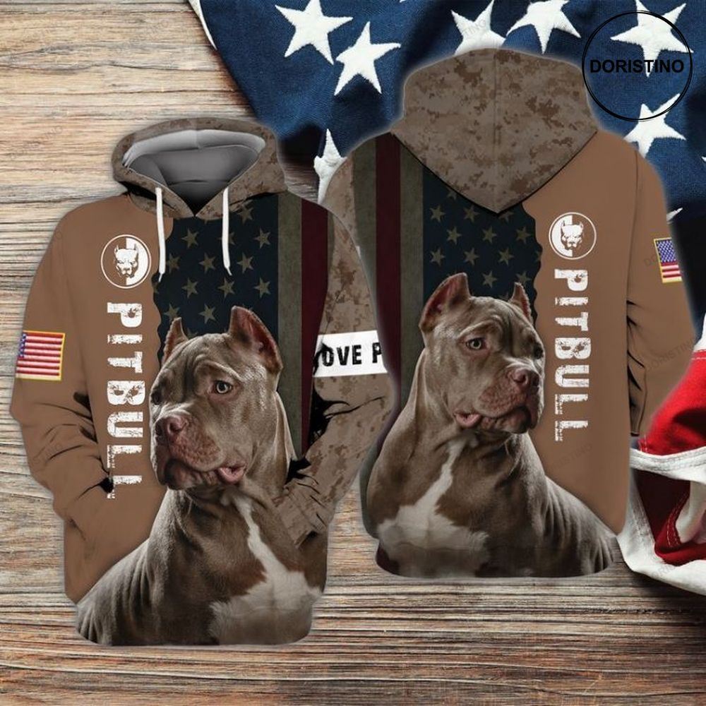 4th Of July Independence Day American Love Pitbull Awesome 3D Hoodie 4th Of July Independence Day American Love Pitbull Awesome 3D Hoodie