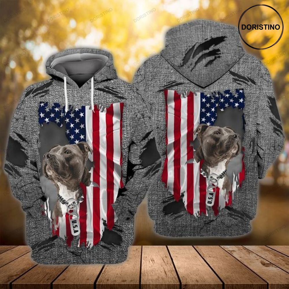4th Of July Independence Day American Pitbull Dog Awesome 3D Hoodie 4th Of July Independence Day American Pitbull Dog Awesome 3D Hoodie