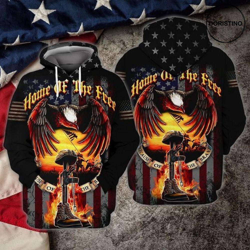 4th Of July Home Of The Free Because Of The Brave Give Awesome 3D Hoodie 4th Of July Home Of The Free Because Of The Brave Give Awesome 3D Hoodie