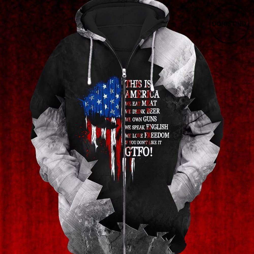 4th Of July Independence Day This Is America We Eat Meat We Drink Beer 3D Hoodie 4th Of July Independence Day This Is America We Eat Meat We Drink Beer 3D Hoodie